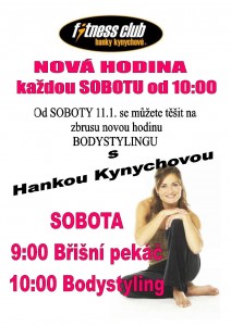 NOVĚ! Bodystyling s Hankou Kynychovou v sobotu v 10:00